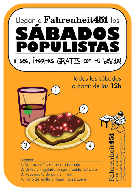 SÁBADOS POPULISTAS. ¡Aperitivo con tu bebida!