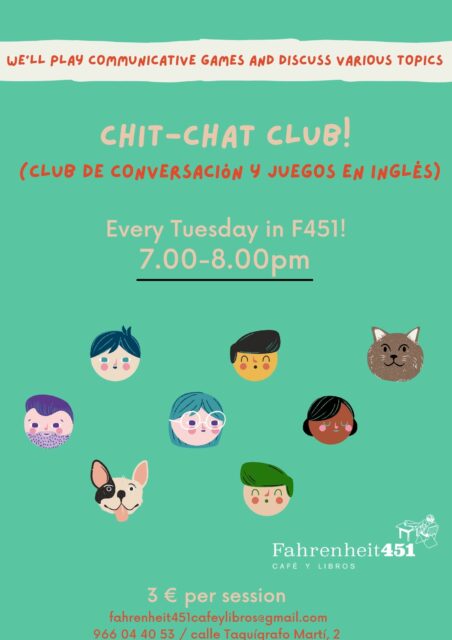 Chit Chat Club. Club de conversación en inglés